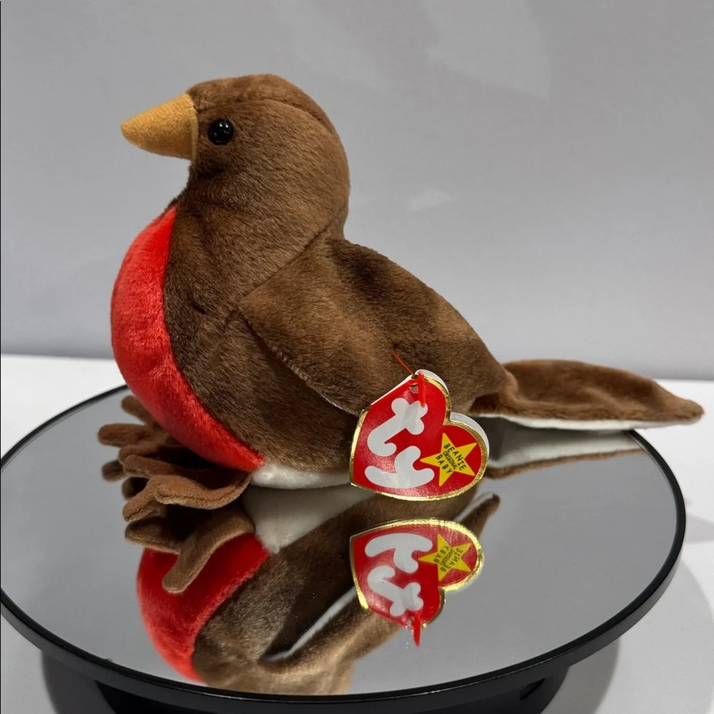 TY Beanie Baby Early Brown and Red Robin #616 - Soft Pet Bird Plush NWT